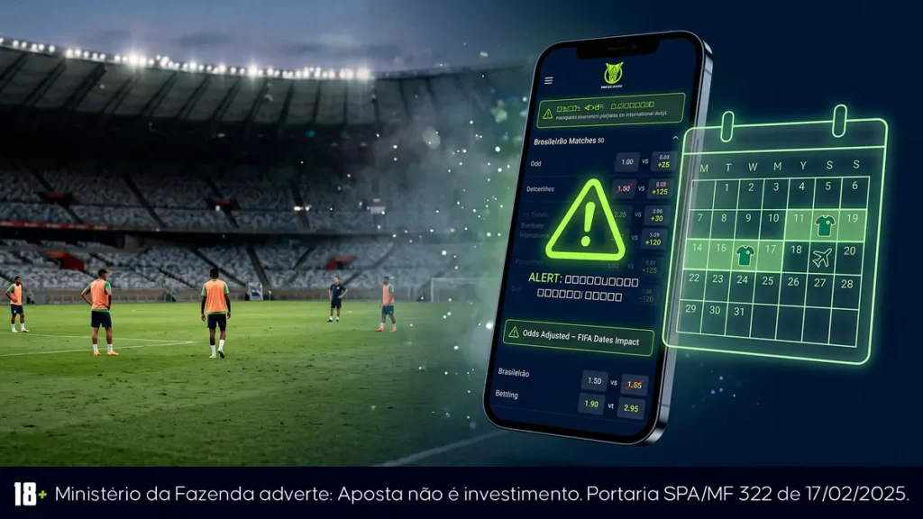 Como as datas-FIFA mudam o comportamento das apostas no Brasileirão?